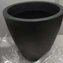 Elly Dcor 17 inch Planter for Garden with Drainage, Large Round, Lightweight & Extremely Durable, Deck Indoor/Outdoor Plastic Pot, 17"x15"x9", Black