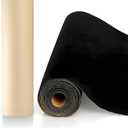 Self Adhesive Felt Fabric, 130''L x 17''W Soft Black Velvet Drawer Liner Roll, DIY Velvet Fabric Peel and Stick Felt Arts Crafts Tape for Jewelry Box, Cup Mats, Picture Frames, Chair Legs