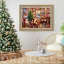 Christmas Advent Calendar 2025 Jigsaw Puzzles - 27.6 in x 19.7 in Christmas Fireplace 1008 Pieces Holiday Puzzles for Kids and Adults, 24 Boxes Puzzle Countdown Calendar to Christmas Family Toys Gift