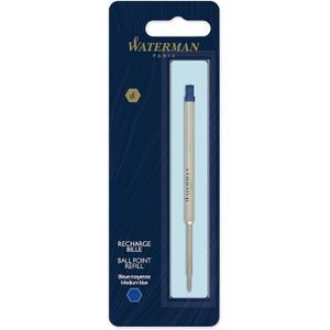 Waterman Ballpoint Pen Refill, Medium Tip, Blue Ink, 1 Count