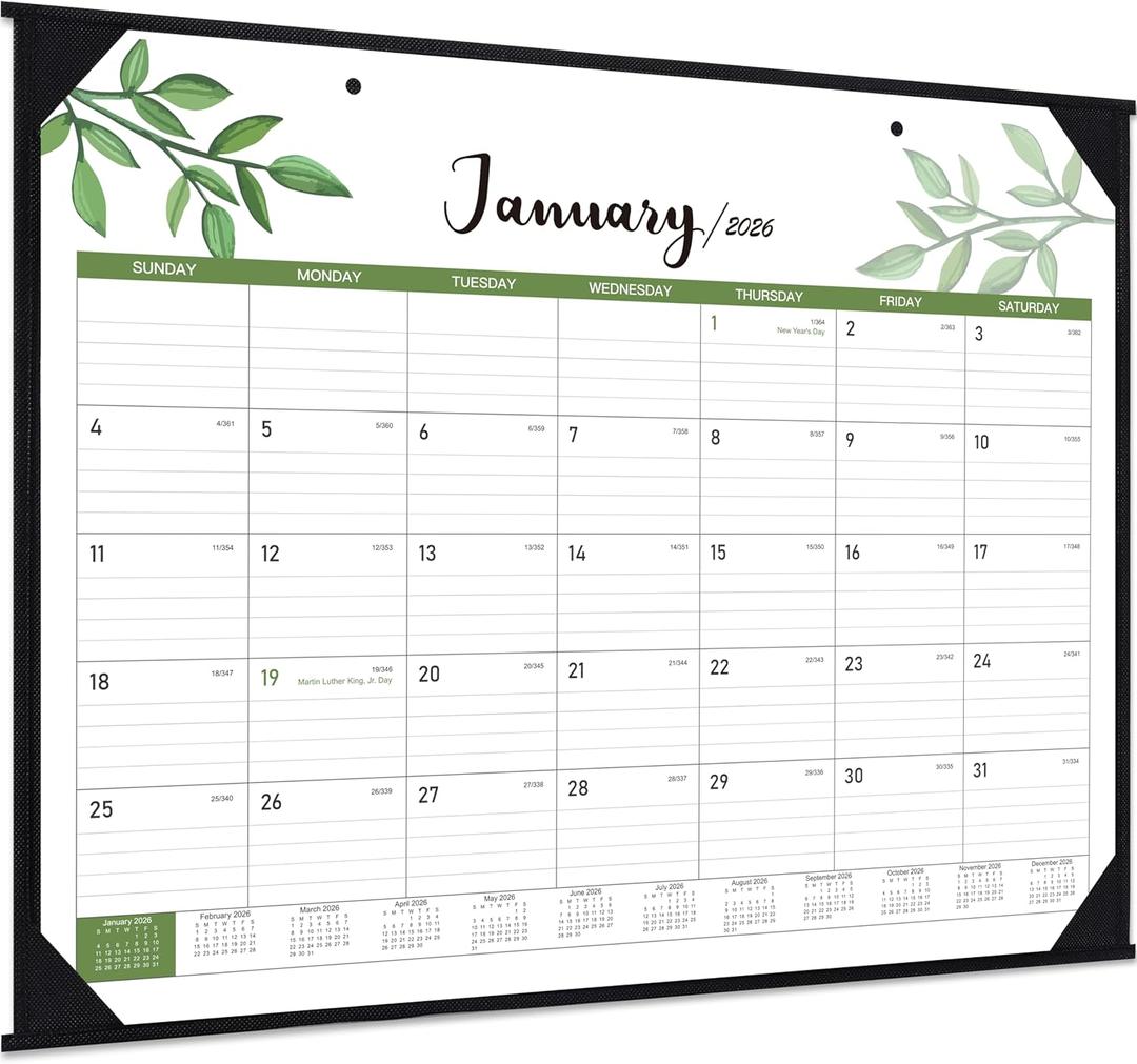 2026 Desk Calendar - Large Desk Calendar 2026 from Jan. 2026 - Dec. 2026, Large Calendars 22 x 17, Desk/Wall Calendars for Planning in Office or Home