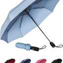REPEL Windproof Travel Umbrella - Compact & Withstands Winds up to 85MPH , Strongest Premium Auto Folding Umbrella for Rain and Sun - Durable, Light & Portable for Women & Men , Fits Backpack & Cars Blue