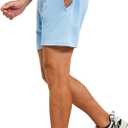 NIMENJOJA Mens 5.5" Athletic Gym Shorts Cotton Jogger Workout Lounge Jersey Zipper Pocket Sweat Shorts