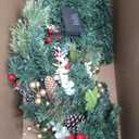 2 Pcs Solar Light Outdoor Mini Christmas Tree, 2.5ft, Ground Christmas Tree, Outdoor Xmas Decorations for Entrance Driveway, Porch, Yard, Garden, Red Berries, Pine Cones