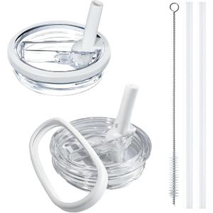 2 Pack Stanley Lid Replacement 40 oz, for Stanley Quencher H2.0 Cup Accessories, Spill-Proof Design, High-End Heat-Resistant Material (Milk White)