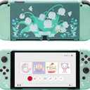 GeekShare Protective Case for Switch OLED, Hard PC Protective Shell Slim Cover Case Compatible with Nintendo Switch OLED and Joy Con - Lily of The Valley