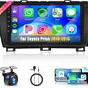 Car Stereo for Toyota Prius 2010-20158Core 2+64G Wireless Carplay Android Auto,9" 1280x720P IPS Touch Screen Radio, Android/GPS/WiFi/32EQ DSP Audio/Bluetooth/SWC/Backup Camera