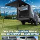 JOYTUTUS Truck Tent with Awning, Truck Bed Tailgate Tent Pickup Camping Tent Canopy (Only Fits Full-Size Truck with Soft Topper or Camper Shell)