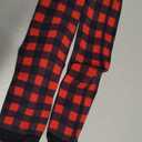 zhedongsj Checkered Christmas Black Red Plaid Novelty Crew Athletic Sport Socks Funny Crazy Casual Cool Dress Socks Gifts For Women Men