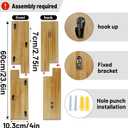 Yohsnor Coffee Mug Holder Wall Mount - Stylish Solid Wood Cup Hanger, Space-Saving Rack with 6 Cup Capacity - Perfect for Kitchen, Office, Coffee Bar & Countertop Display