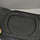Motor Trend FlexTough Floor Mats for Cars, Black Deep Dish All-Weather Car Mats, Waterproof Trim-to Fit Automotive Floor Mats for Cars Trucks SUV, Universal Floor Liner Car Accessories