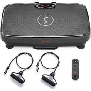 Sunny Health & Fitness Fitboard Vibration Platform Exercise Machine with Multiple Speed Settings and Vibration Modes for Multipurpose Workouts