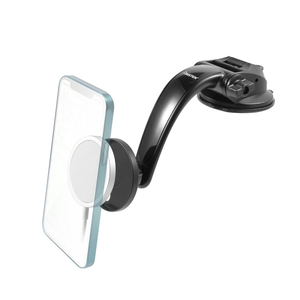 Insten Car Phone Holder Compatible with Magsafe Charger Wireless Charging Pad, Dashboard Windshield Mount, Adjustable, Strong Suction Cup Long Arm