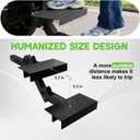Hitch Step with Two Folding Steps for 2" Hitch Receiver, Folding Hitch Step for Pickup Truck SUV Camper Van Trailer, 12" W 4-Level Adjustable Height Bumper Step Heavy Duty Folding Hitch Step