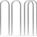 MySit 6 Inch 100 Pack U Shaped Garden Stakes, Heavy Duty 11 Gauge Galvanized Drip Irrigation Stakes Landscape Staples for 1/2" to 1-1/2" Soaker Hose, Weed Barrier, Yard Decorations, Fencing