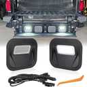 Tailgate Step Light LED Truck Bed Multi-Pro Lamp Kit - Compatible with GMC Sierra 1500 2500 3500 HD & Chevrolet Silverado 1500/2500 HD/3500 HD (2020-2025) White 2pcs with Wiring Harness