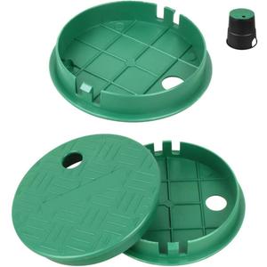 3Pcs 6Round Sprinkler Valve Box Cover5.5" ID 6" OD Irrigation Valve Box Lid,Green