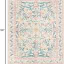 Wonnitar 8x10 Washbale Rugs for Living Room, Boho Pink Room Decor for Girls Bedroom, 8 x 10 Soft Non Slip Low Pile Indoor Floral Carpet for Kids Room Playroom Toddler Nursery