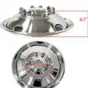 19.5" Stainless Steel Wheel Simulators,2Pcs Front Wheel Only,10 Lug 5 Vent Holes Hubcaps,Bolt-on Wheel Cover Compatible with Ford 2005-2025 F450/F550