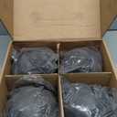 Skyflame 6 Inch Ceramic Fireplace Balls, Set of 4 Black Round Fire Stones Reusable Fire Pit Balls for Indoor and Outdoor Fire Pits or Fireplaces Accessory