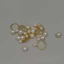 KESOTE Set of 12 Pearl Napkin Rings, Gold Napkin Ring Holders for Formal or Casual Dinning Table Decor