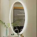 28 Inch Round LED Bathroom Mirror with Light, 3 Color Temperatures (3000K/4500K/6000K), Anti-Fog, Dimmable Backlit, Frameless Round Vanity Mirror with Lights