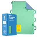 Improvia Positioning Bed Pad, with 8 Reinforced Handles, Quick-Drying, Washable, Waterproof, for Lifting, Turning, Transfering, Elderly and Incontinence Patients (Green, 34" x 52" - Pack of 1)