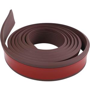 Garage Threshold Ramp, 10 ft Non-Slip Rubber Transition Strip for Wheelchair Access, Doorway Reducer Ramp in 4 Colors (Dark brown)