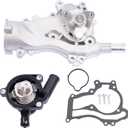 Water Pump Thermostat Kit Compatible with 2013-2020 Encore & 2011-2016 Cruze & 2012-2020 Sonic & 2013-2020 Trax L4 1.4L Turbocharged Engine, Replaces OE AW6662 25192709 55565336 902808 34709