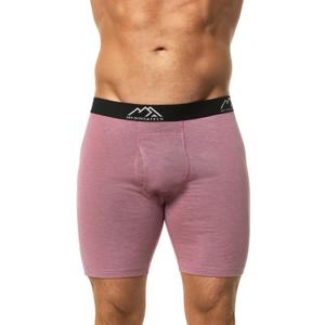 Merino.tech Merino Wool Boxer Briefs Men - Merino Wool Underwear Breathable Dry Fit Comfy Sports Base Layer for Men (Large, Dark Mauve 1 Pack)