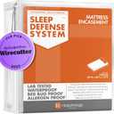 HOSPITOLOGY PRODUCTS Mattress Encasement - Zippered Bed Bug Dust Mite Proof Hypoallergenic - Sleep Defense System - Twin XL - Waterproof - Stretchable - Standard 12" Depth - 38" W x 80" L