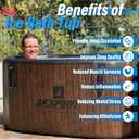 AKSPORT Ice Bath Tub for Athletes, 151 Gallons Inflatable Cold Plunge Tub Compatible with Water Chillers, Icebath for Recovery & Cold Water Therapy, Portable Bathtub for Indoor & Outdoor-Wood
