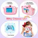 Kids Camera for Toddler Girls Boys Aged 3-9, YEEHAO 32MP Kids Toys Digital Camera 3 4 5 6 7 8 9 Year Old Girls, Children Birthday Gift for Kids