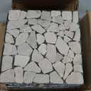 Decking Natural Pebble Interlocking Floor Patio Tiles, Indoor & Outdoor Interlocking Tiles 12"x12" 6pcs - A Great Upgrade Option for Garden Patio Path (Khaki)
