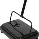 Eyliden Carpet Sweeper, Mini Size Lightweight Hand Push - No Noise, Non-Electric, Easy Manual Sweeping Only for Carpet Cleaning (Black)