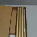 Heavy Duty Curtain Rods for Windows 66 to 120 Inch, 1 Inch Gold Curtain Rod Adjustable, Decorative Long Curtains Rods with Metal Finials, Easy Installation and Modern Design (A2,Gold,30"-120")