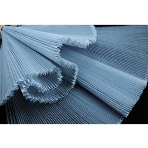 Ruffled Lace Trims 1 Yards, Pleated Lace Fabric Trim, Organza Ruffled Fabric Chiffon Tulle Border for Sewing Dress Bag Costume Decoration Trimming Craft (Grey Blue)