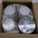 FOCUSLINE 10 oz Gold Plastic Cups, Disposable Clear Fancy Hard Plastic Cups, Gold Rimmed, Heavy Duty, Reusable,100 Count