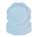 KFJBPB 30 Pack Blue Paper Plates 9 Inch, Disposable Scalloped Plates Cake Dessert Plate for Dinner Baby Shower Wedding Bridal Shower Birthday Party Supplies (Blue, 9 inch)
