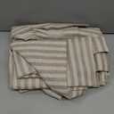 jinchan Linen Curtains Taupe Grey on Beige Striped Curtains for Living Room Bedroom Ticking Stripe Light Filtering Farmhouse Cottage Core Rustic Back Tab Window Treatment 2 Panels 84 inches Long