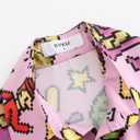 KYKU 80s Costume 90s Clothes Hawaiian Shirt for Men Button Down Shirts Short Sleeve Retro Disco Outfits (Pink, S)