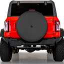 35 Inches Spare Tire Covers for 2021-2025 Ford Bronco Badlands, Wildtrak, First Edition, Sasquatch, Everglades, Heritage Limited Edition, Wheel Tyre Protectors Accessories with Backup Camera Hole