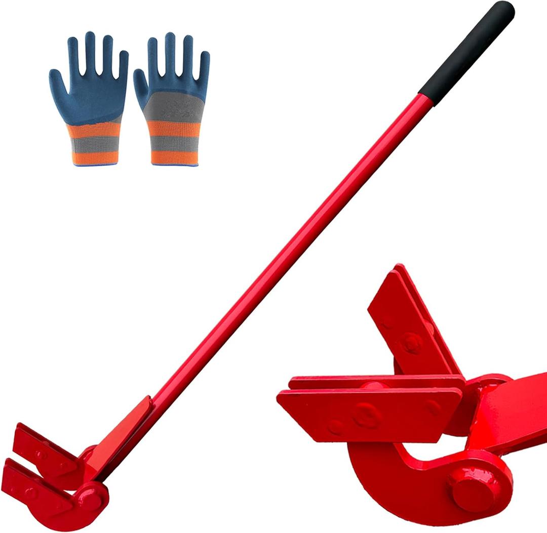 Moosefield 45" Pallet Buster Fully-Welded Steel Handle Pallet Pry Tool Heavy Duty Deck Board Removal Tool, Pallet Pry Bar Deck Floor Wrecking Demolition Efficient and Labor Saving Wood Board Recycle