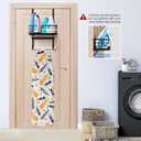 TJ.MOREE Over the Door/Wall Mount Ironing Board Hanger, Laundry Room Iron and Ironing Board Caddy Storage for Water Mister, Fabric Sprays, Laundry Detergent