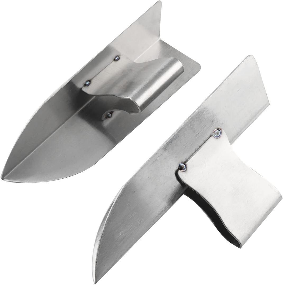 2pcs Drywall Corner Tool Stainless Steel Inner Outer Wall Corner Trowel Plastering Tool 90 Degree Right Angle Plaster Wall Corner Spatula