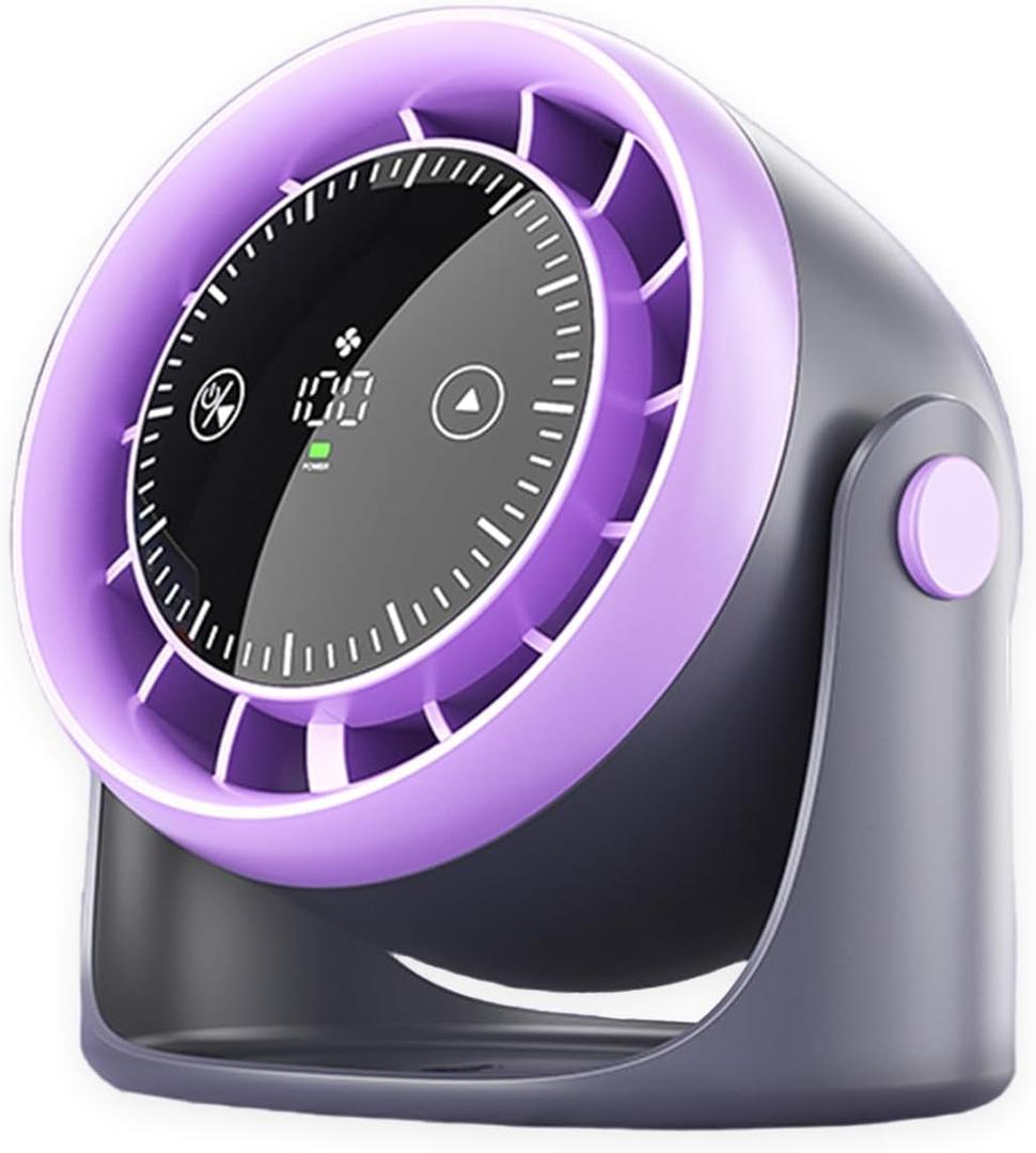 Desktop Circulating Fan with 100 Speeds, Whisper-Quiet Brushless Motor, USB-C Fast Charging & 10 Hr Runtime Desk Fan Table Fan for Office, Kitchen & Bedroom Cooling