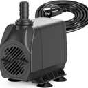 Submersible Pump 660GPH with AUTO-Shut-Off 8.2ft High Lift for Fountains, Hydroponics, Ponds, Aquariums & More