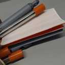 Ceiling Fan Cleaner Duster with 73" Adjustable Pole, 3 in 1 Long Handle Fan Duster Blades for Hight Ceiling, Baseboard and Bathroom (Orange)