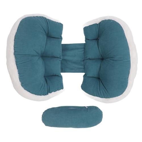 Adjustable Pregnancy Pillows, Detachable Breathable U Shaped Maternity Pillow, Portable Soft Pregnancy Waist Support Pillow for Pregnant Women Back, Belly, Stomach (Blue), 2 Pieces