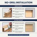 BlindsAvenue No Drill Cordless Pleated Fabric Shades, Fawn, 22.5" W x 64" H